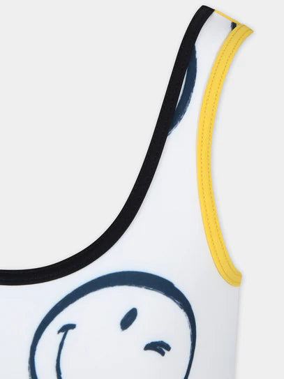 Marc Jacobs Kids One-piece swimsuit with smile Vendite Flash