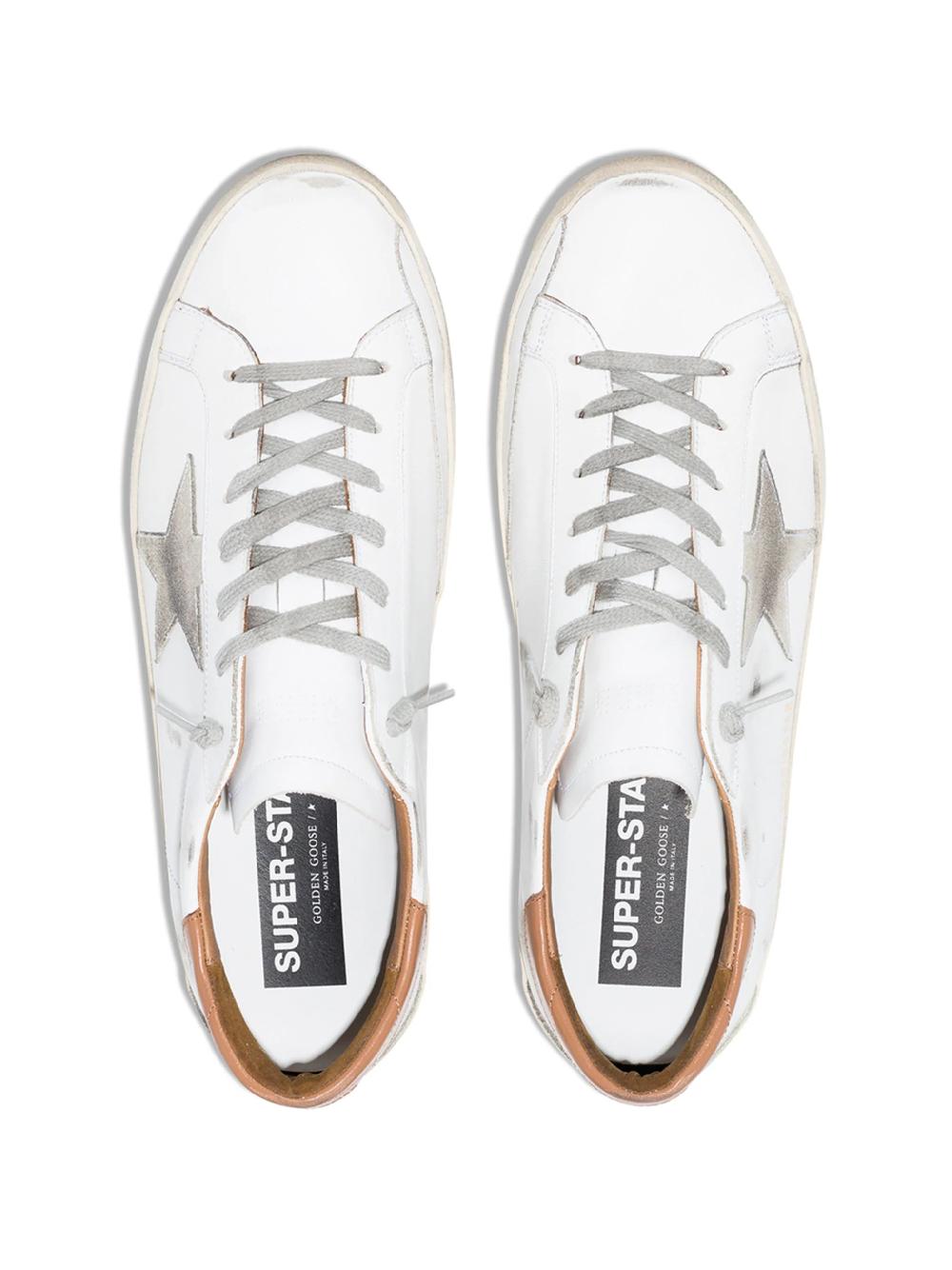 Golden Goose Super-star man with suede star and brown heel tab Consegna Veloce