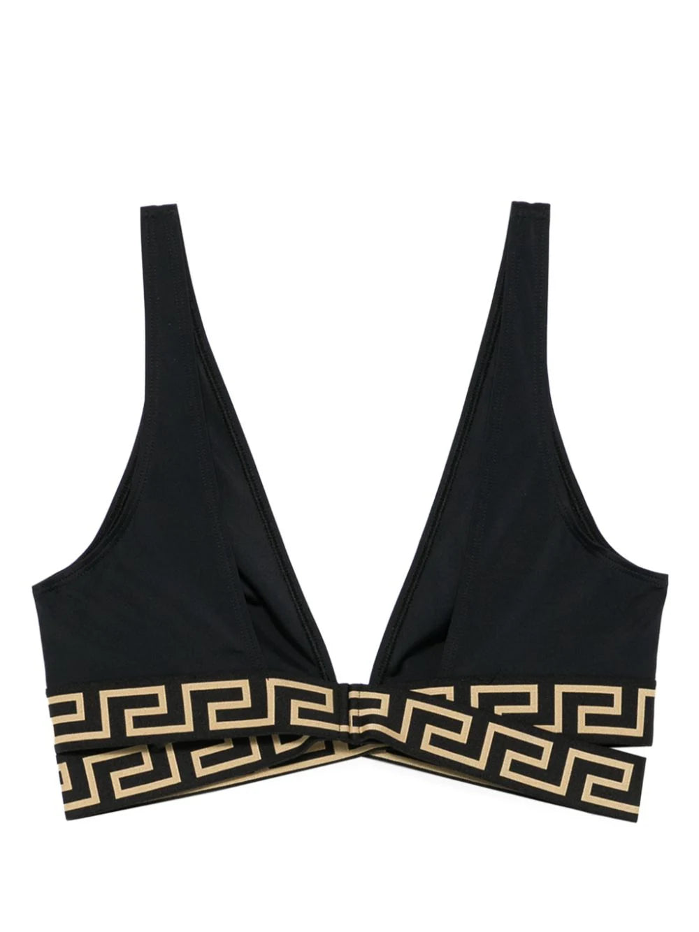 VERSACE Triangle bikini top with greca border Outlet