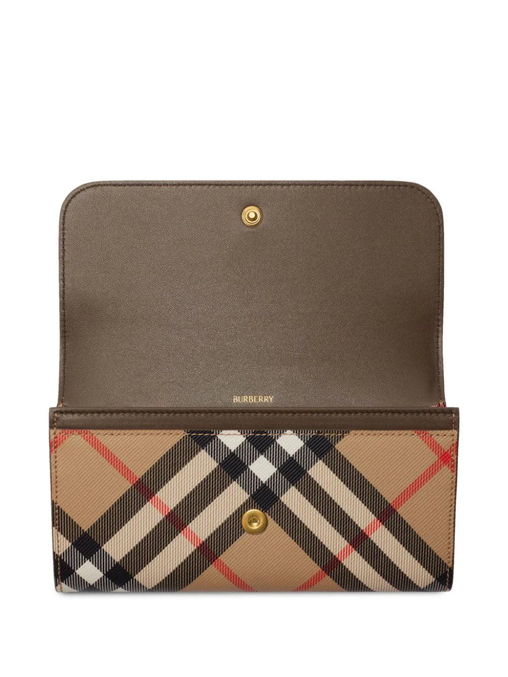 Burberry Check continental wallet Shopping online