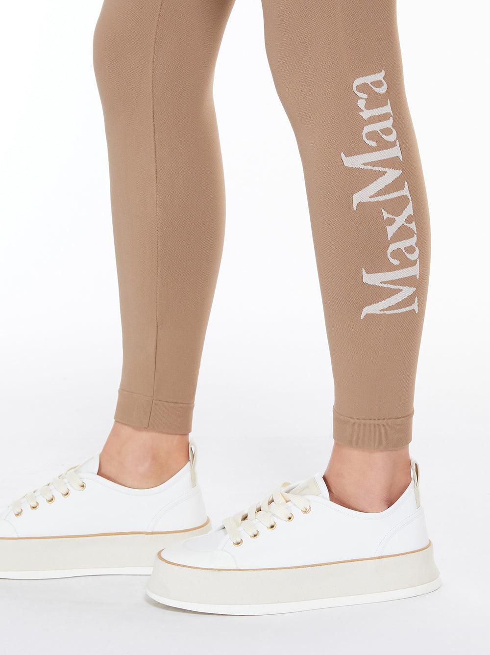 S Max Mara Basilea technical leggings with logo Nuova