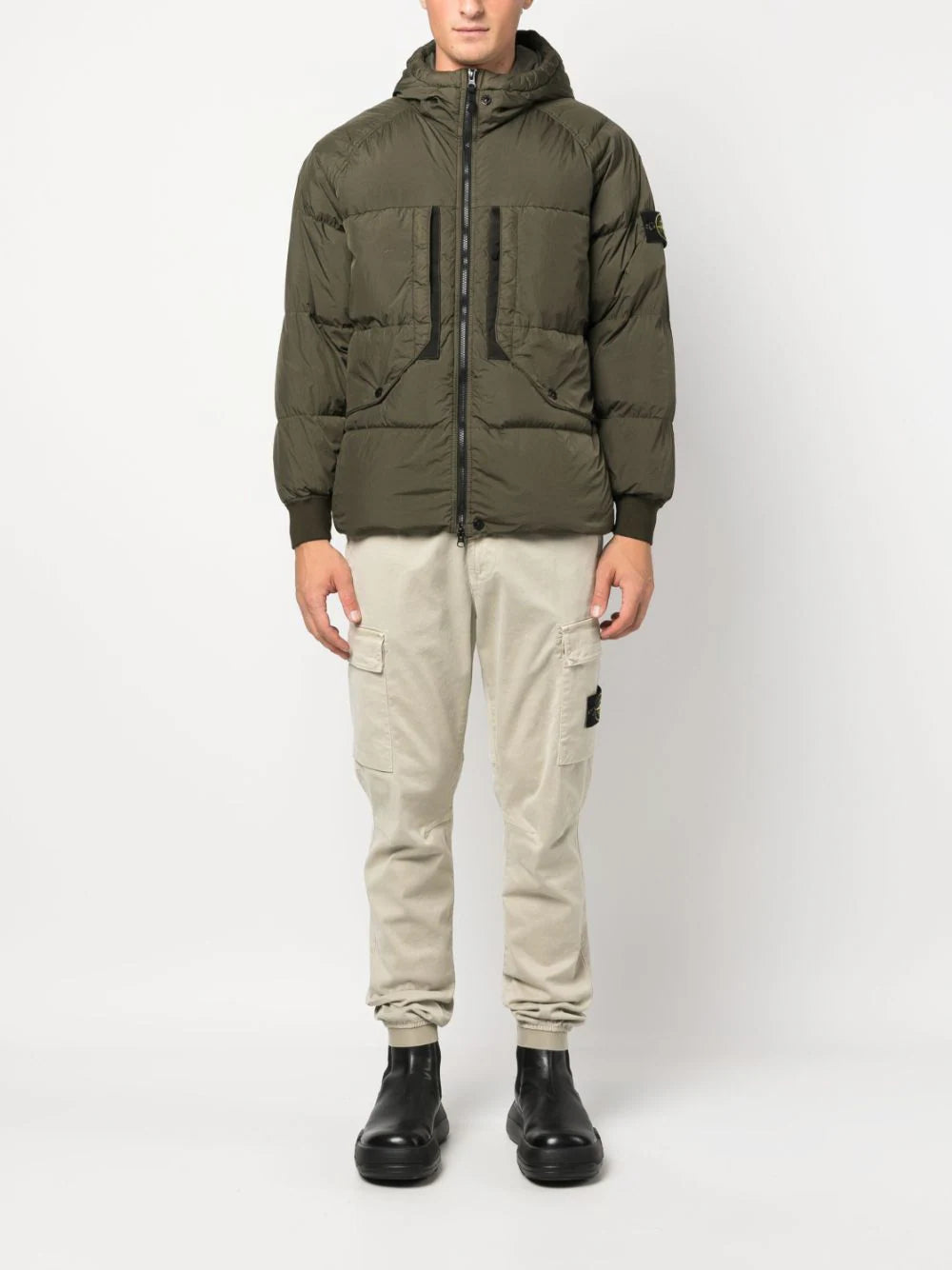 STONE ISLAND 40723 garment dyed crinkle reps recycled nylon down Outlet