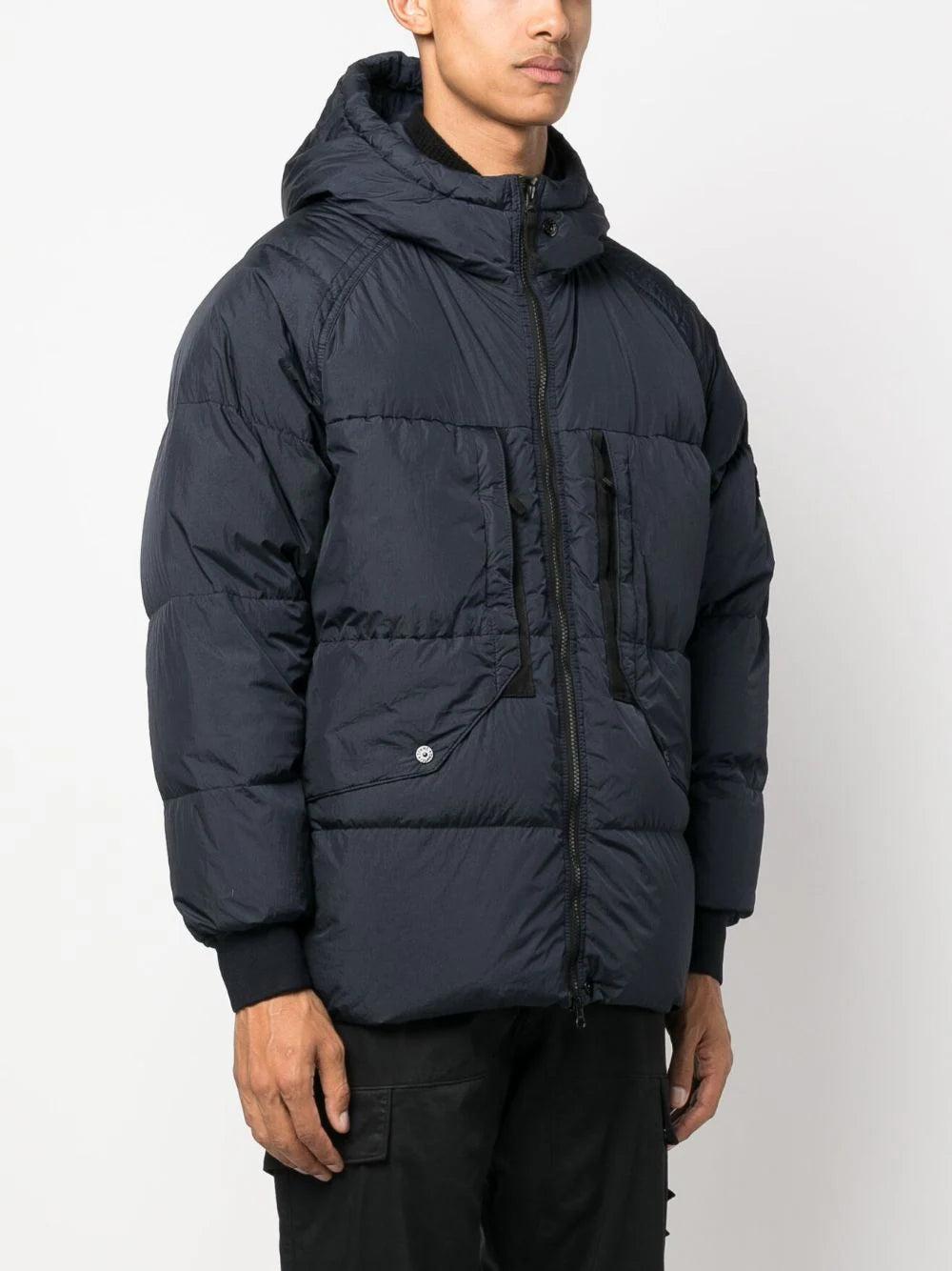 STONE ISLAND 40723 garment dyed crinkle reps recycled nylon down In Vendita