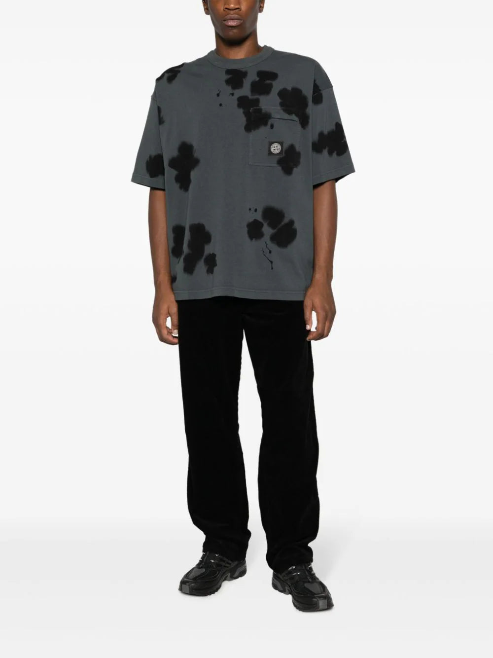 STONE ISLAND 215e3 hand colouring and garment dyeing on cotton jersey Offerta Anniversario