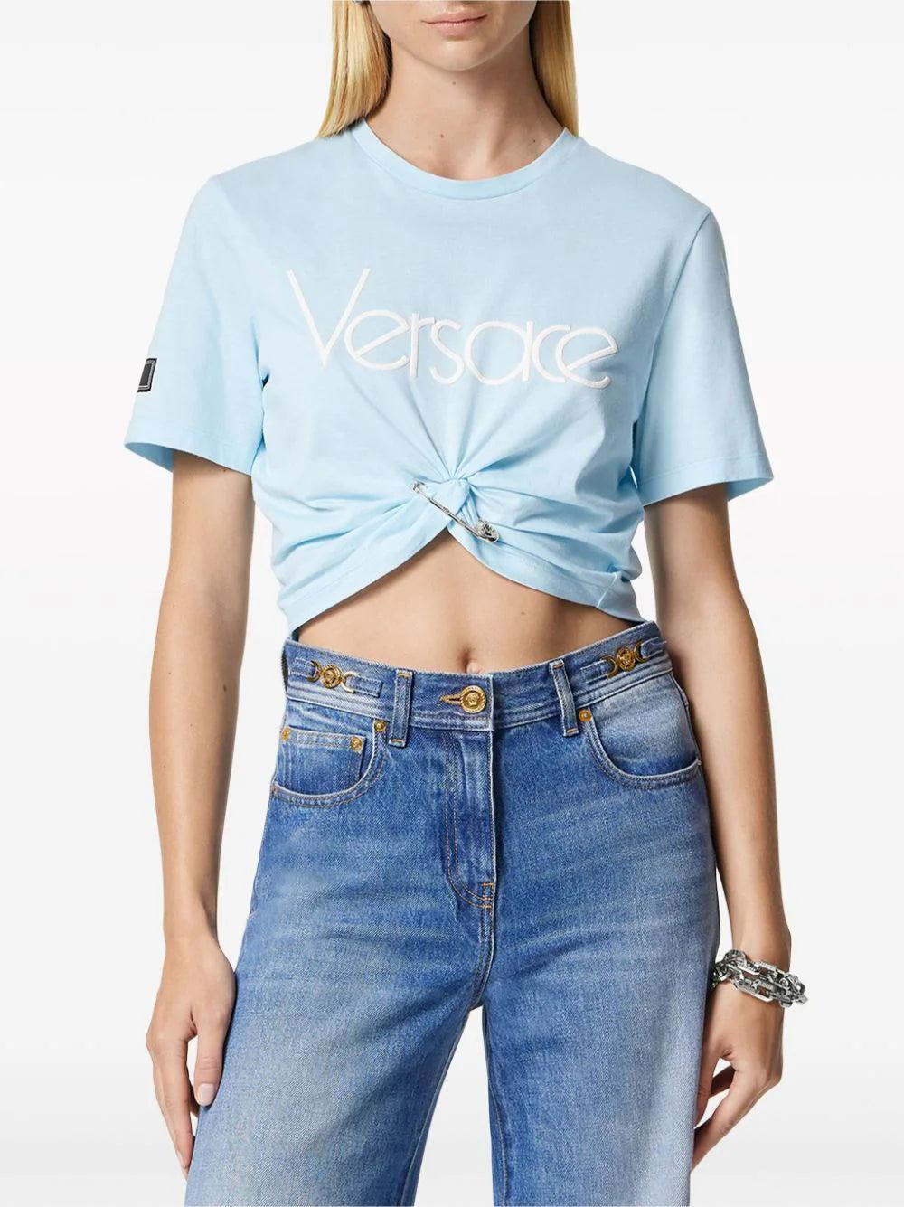 VERSACE 1978 re-edition logo short t-shirt Fino al 65% di sconto