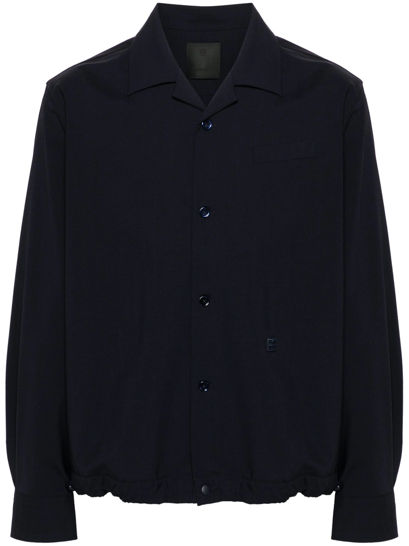 Givenchy Wool poplin overshirt with 4g detail Consegna Veloce