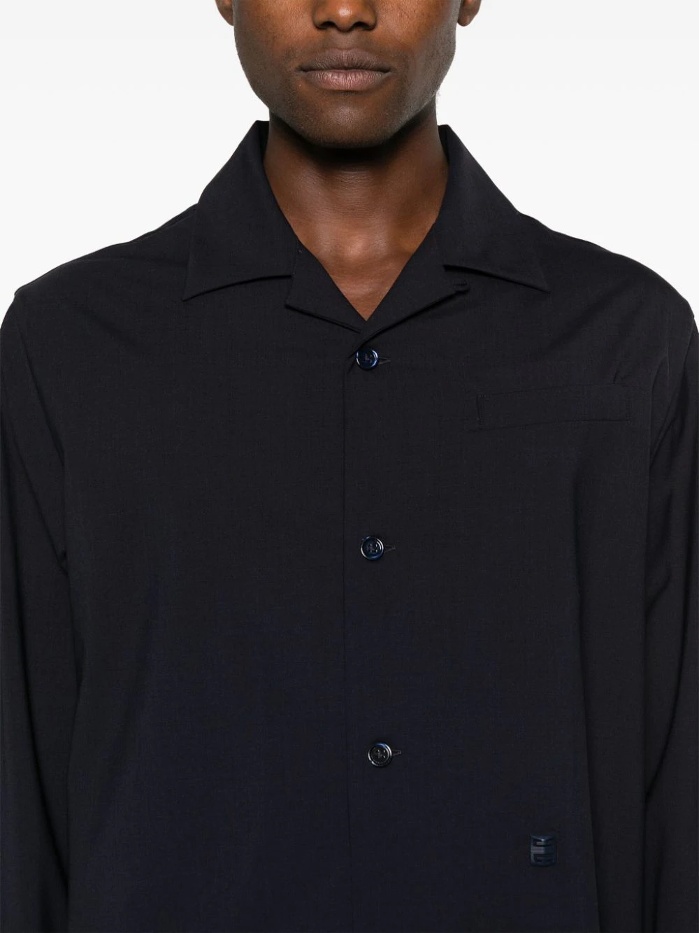 Givenchy Wool poplin overshirt with 4g detail Consegna Veloce