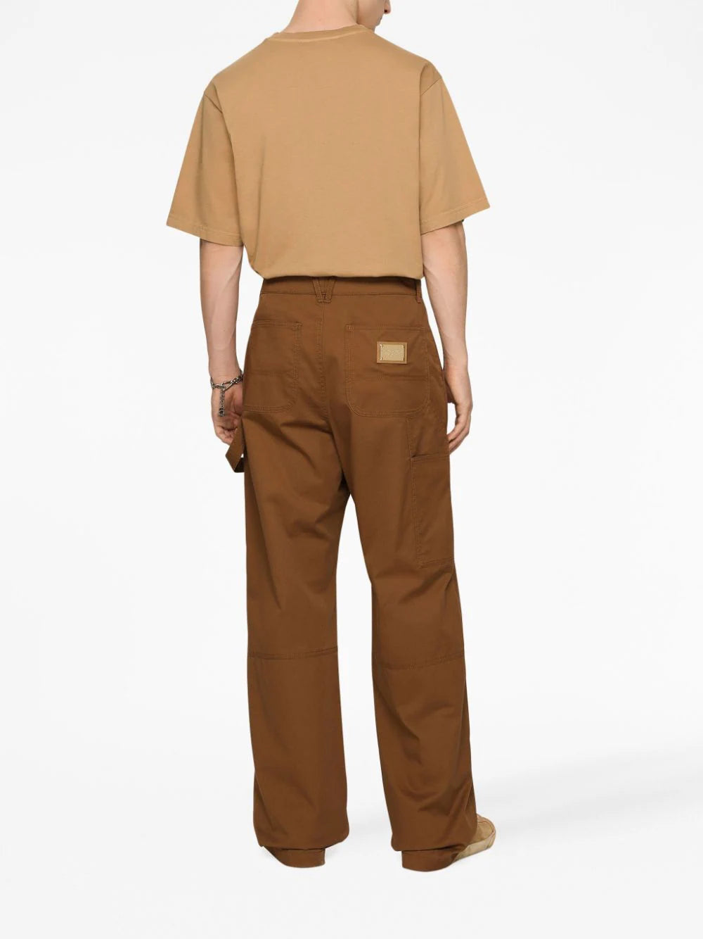 Dolce & Gabbana Worker pants with brand plate Sconto