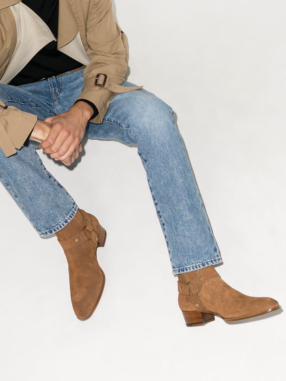 Saint Laurent Wyatt harness boots Vendita Economica
