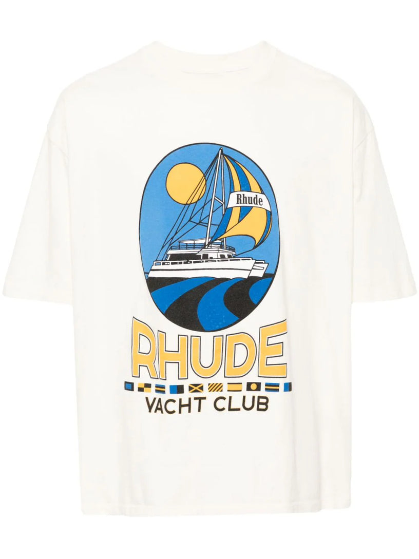 Rhude Yacht club t-shirt Moda