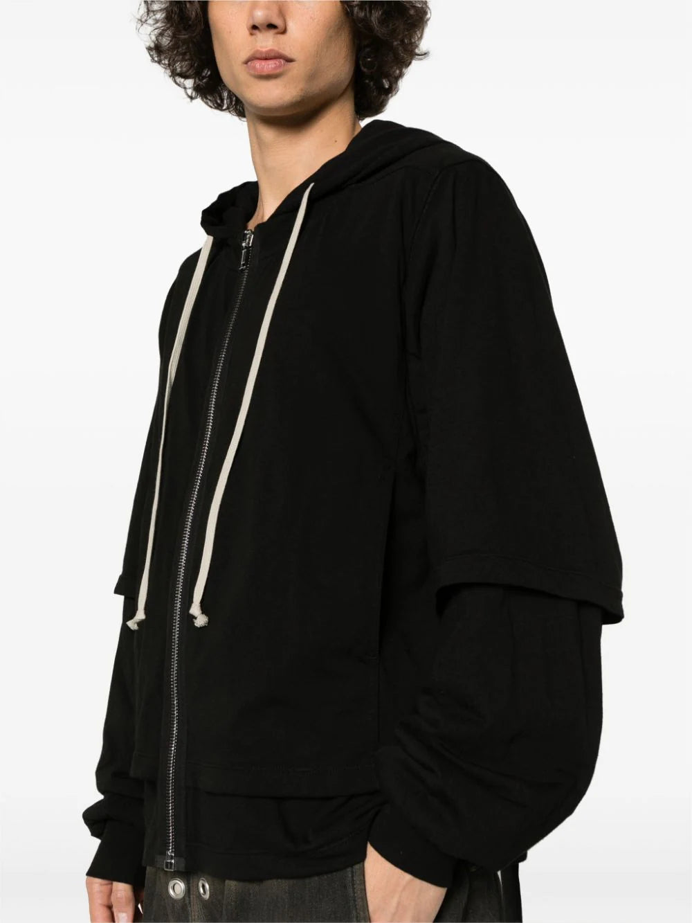 Rick Owens DRKSHDW Zipped hustler hoodie Offerta per la Festa della Mamma