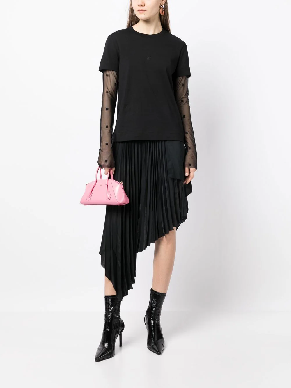 Givenchy 4g plumetis cotton and tulle t-shirt Ultimi tre giorni