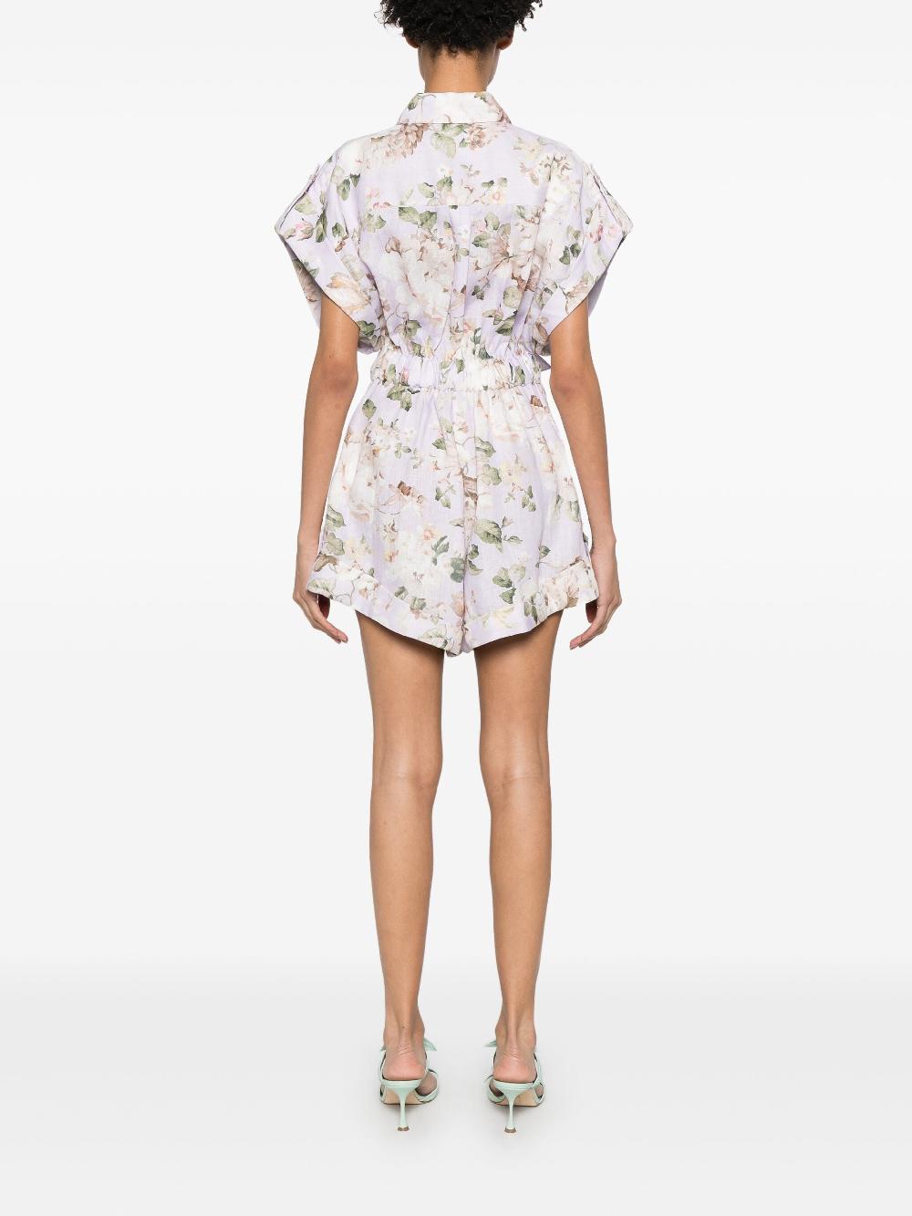 ZIMMERMANN Acacia pocket playsuit Consegna Veloce