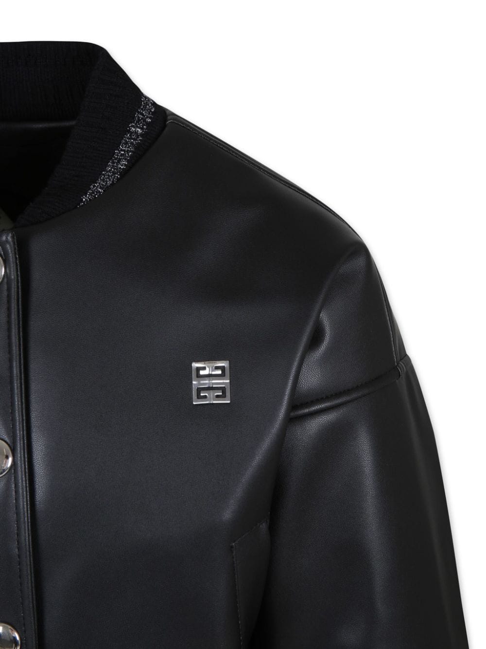 Givenchy Kids 4g-plaque faux-leather jacket Prezzo Ridotto