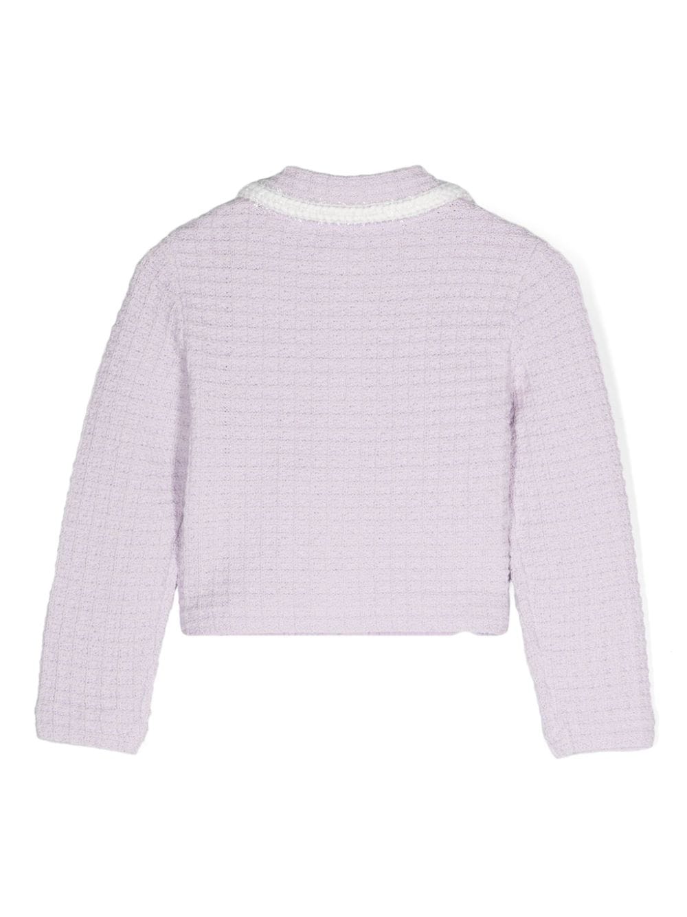 SELF PORTRAIT Kids Lilac knit cardigan Flash Sale