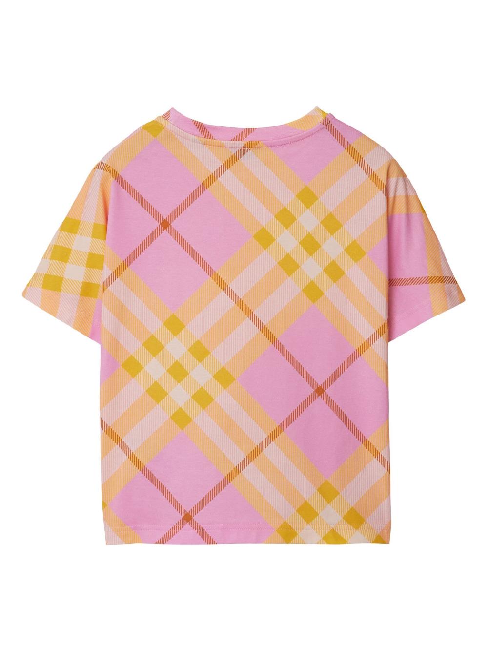 Burberry Kids Check cotton t-shirt Vendite stagionali
