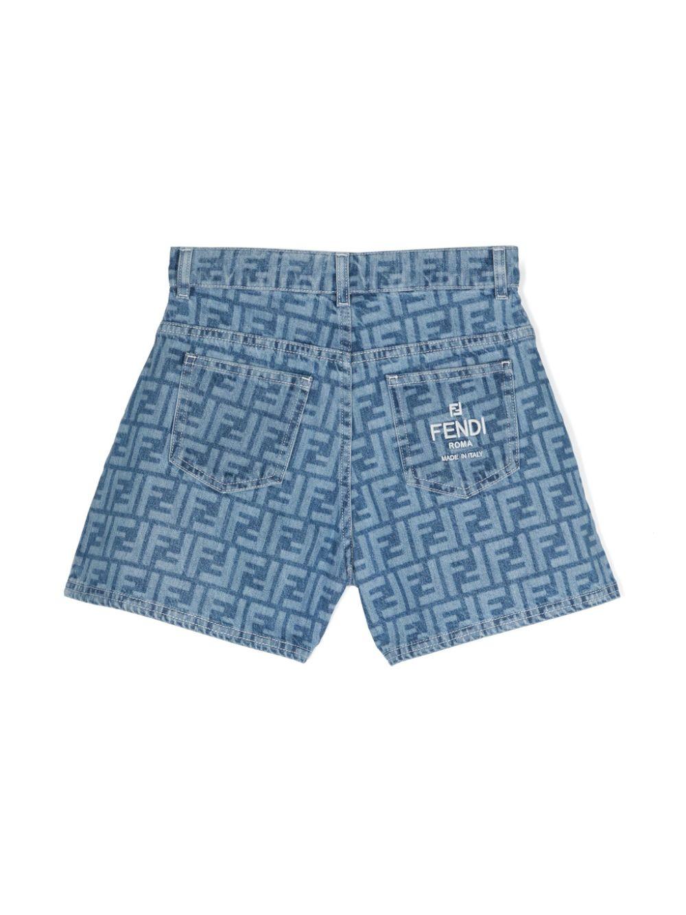 FENDI Kids Denim shorts Offerta Pasqua