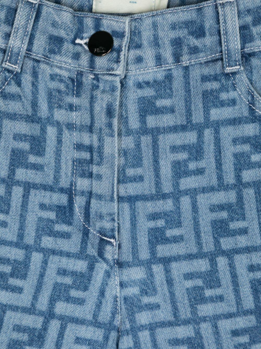 FENDI Kids Denim shorts Offerta Pasqua