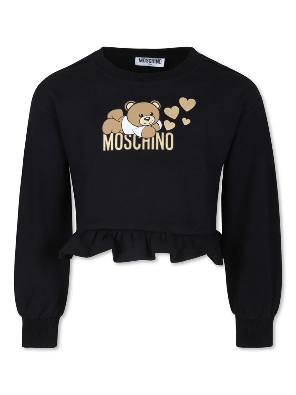 Moschino Kids Sweatshirt with rouches and teddy bear print Lightning offer
