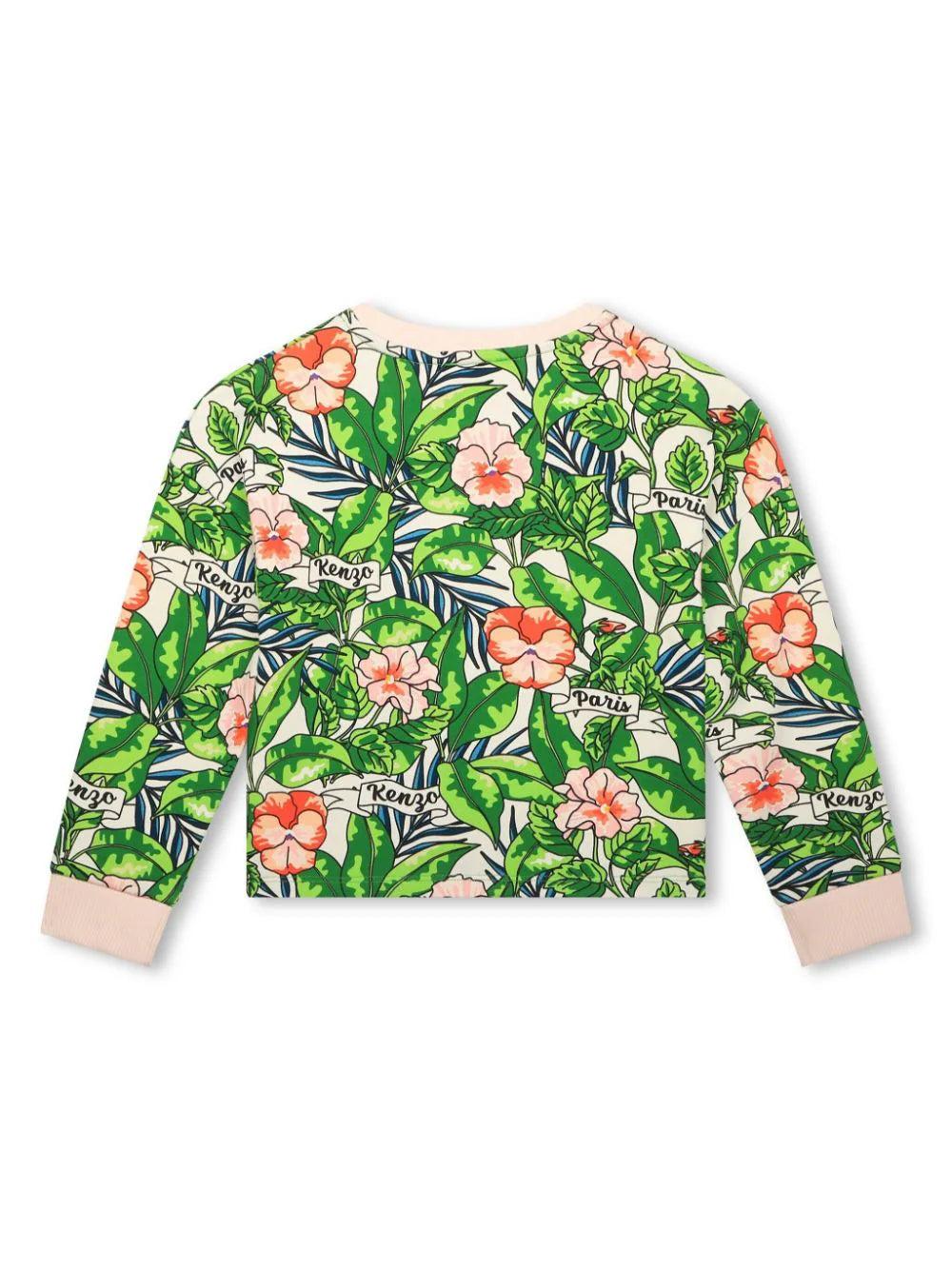 KENZO Kids Floral sweatshirt Sconti VIP