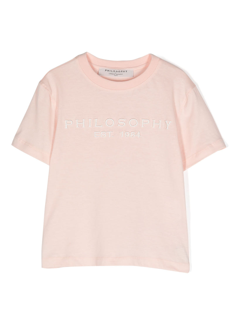 Philosophy Kids T-shirt with logo embroidery Offerta settimanale