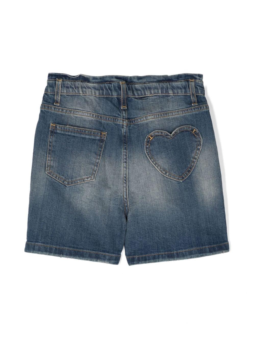 Golden Goose Kids Denim shorts with distressed finish Fino al 65% di sconto