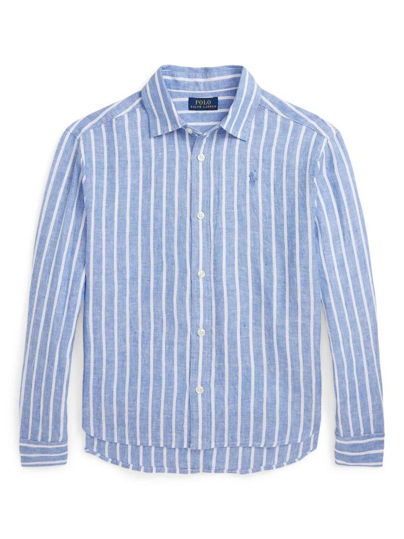 Ralph Lauren Kids Striped linen boxy shirt Offerta speciale della fabbrica