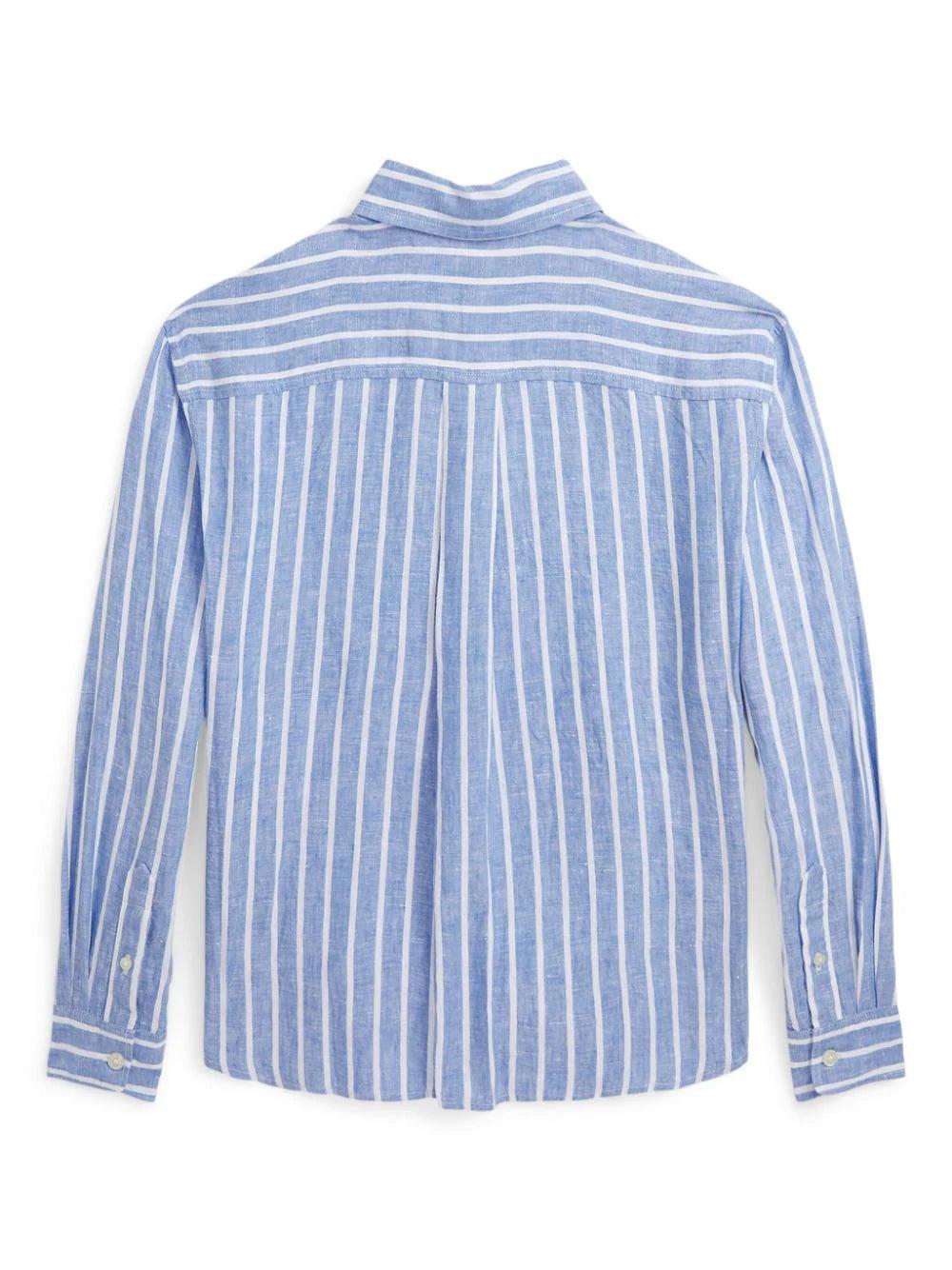Ralph Lauren Kids Striped linen boxy shirt Offerta speciale della fabbrica