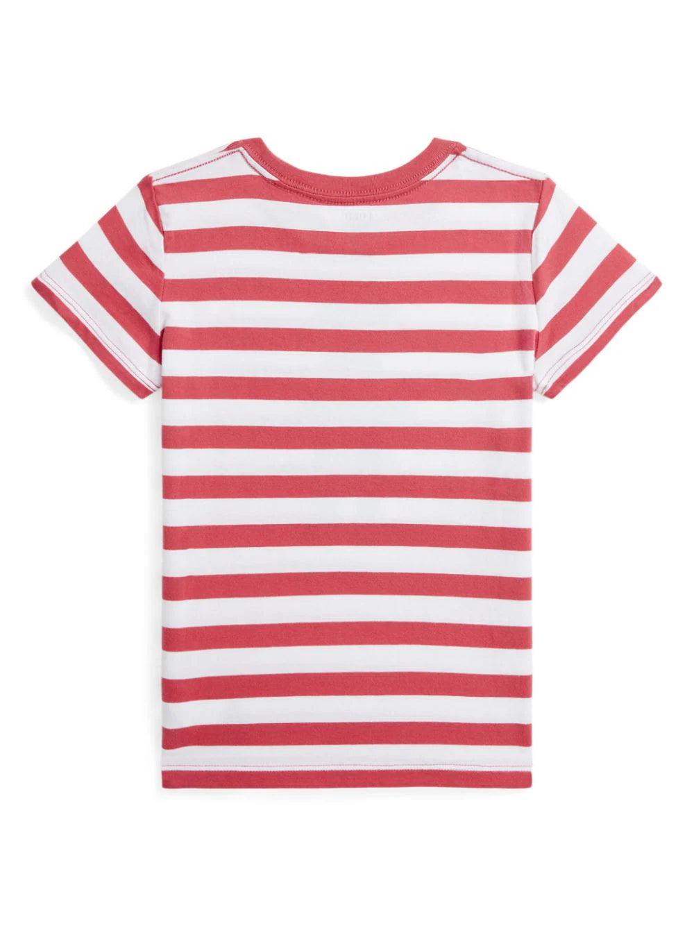 Ralph Lauren Kids Striped polo bear cotton jersey tee Sostegno trimestrale