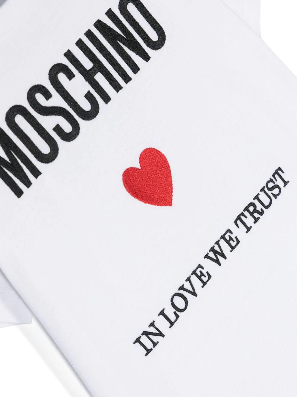 Moschino Kids In love we trust t-shirt Enormi sconti