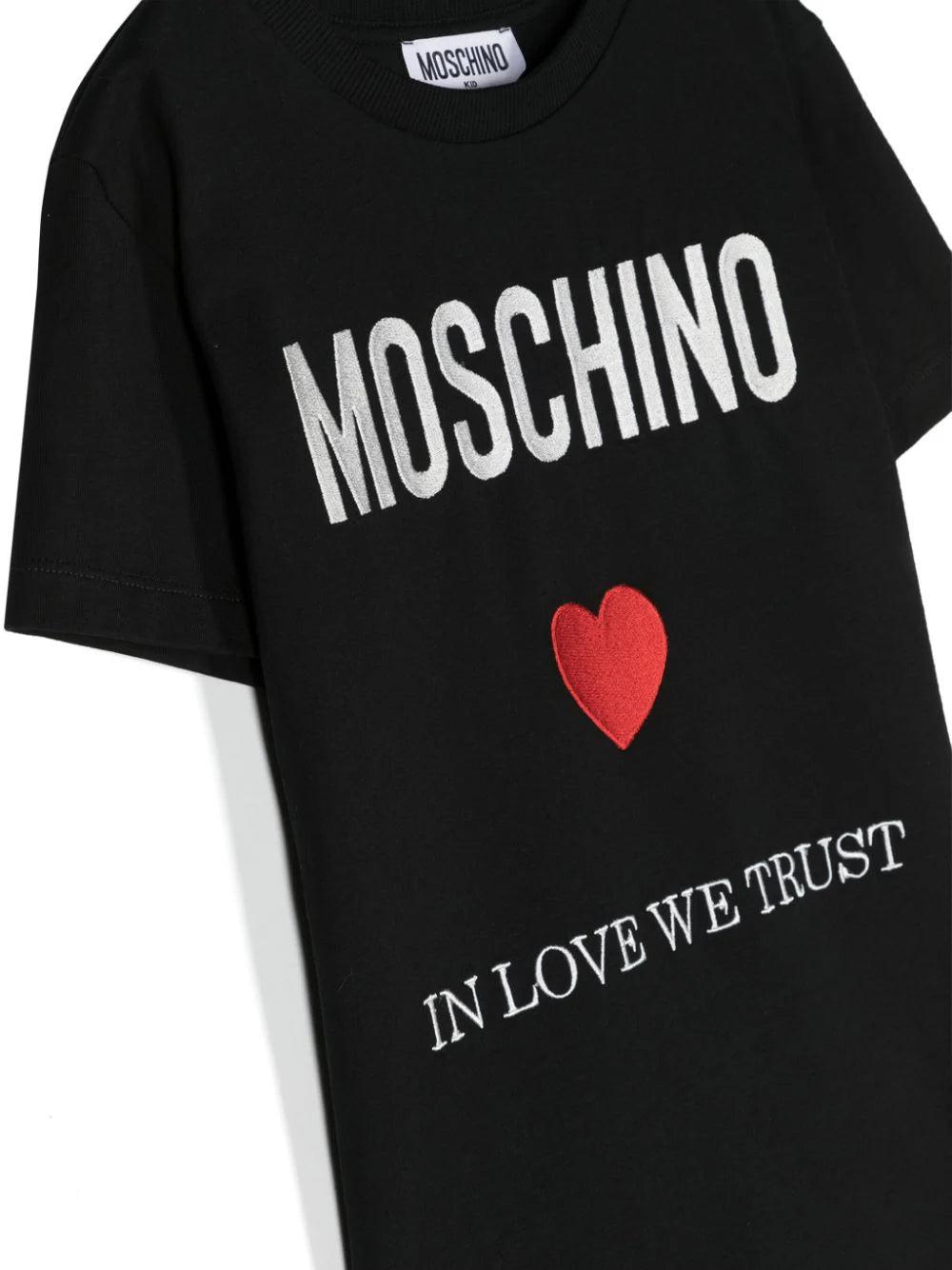 Moschino Kids In love we trust t-shirt 50% di sconto con spedizione gratuita