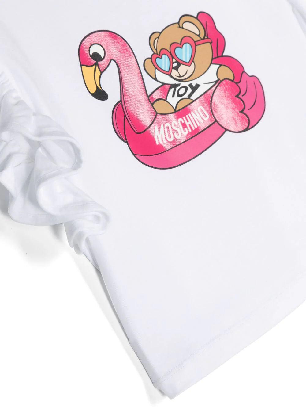 Moschino Kids Pool party teddy bear jersey t-shirt In vendita