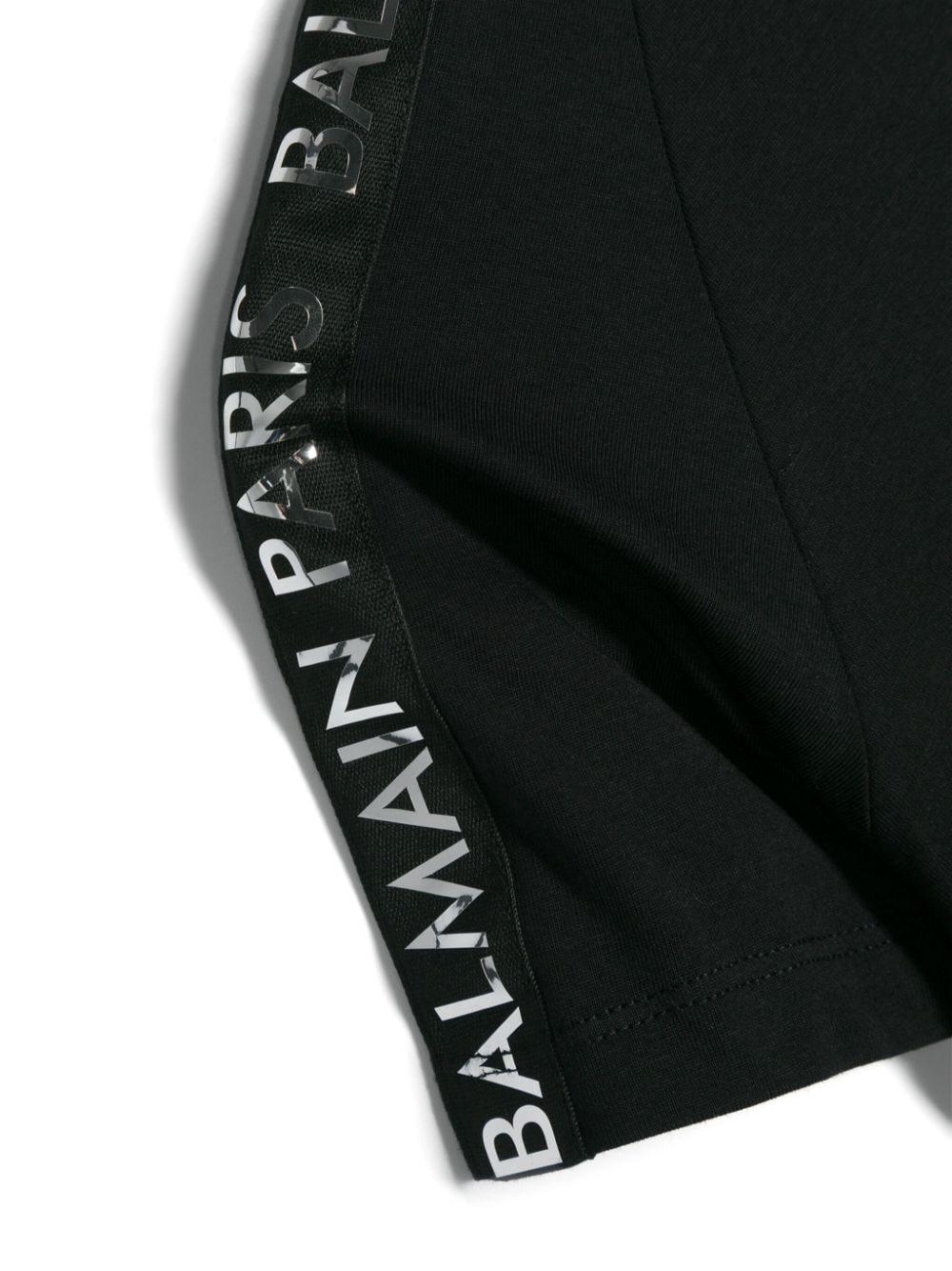 BALMAIN Kids T-shirt with metallic logo Soddisfazione Garantita