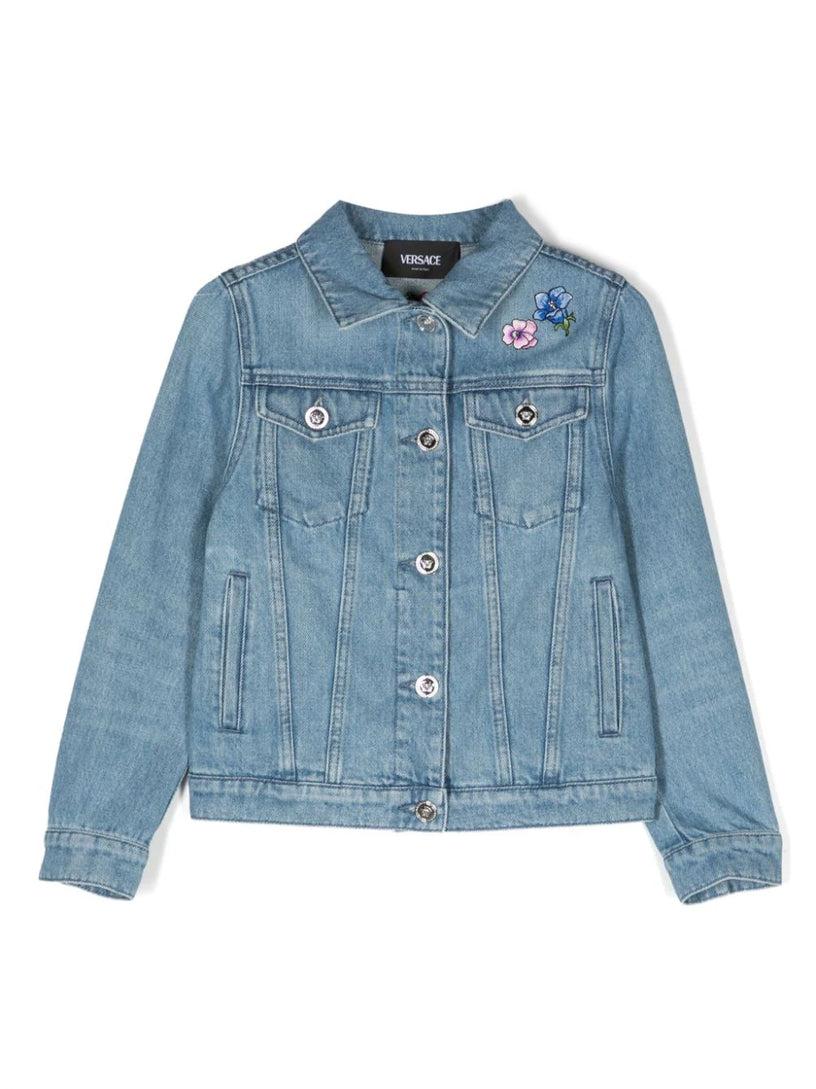VERSACE Kids Blossom kids denim jacket Presa