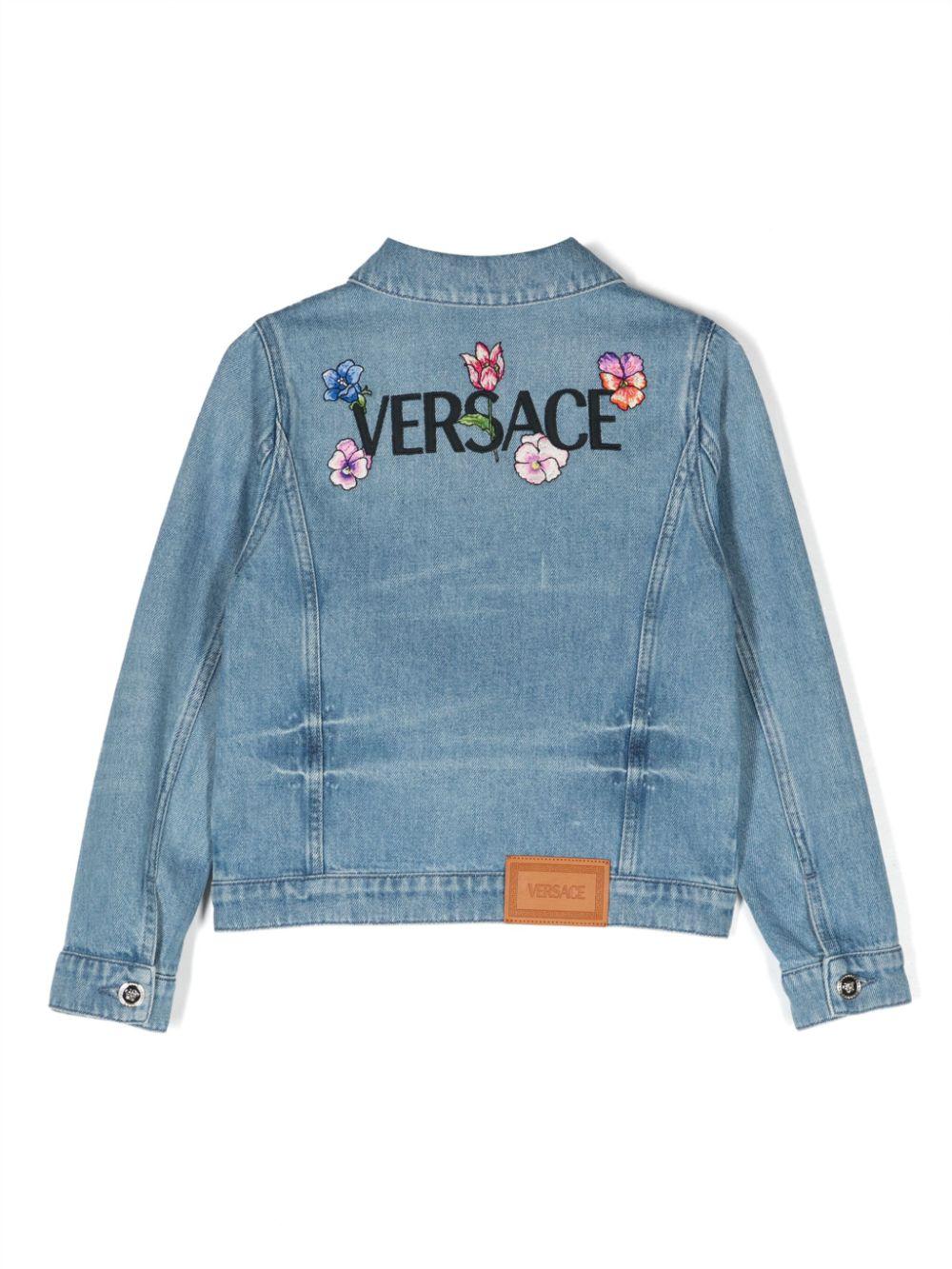VERSACE Kids Blossom kids denim jacket Presa