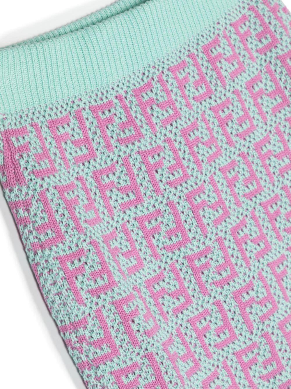FENDI Kids Junior mini skirt in multicolor crochet cotton I Più Venduti