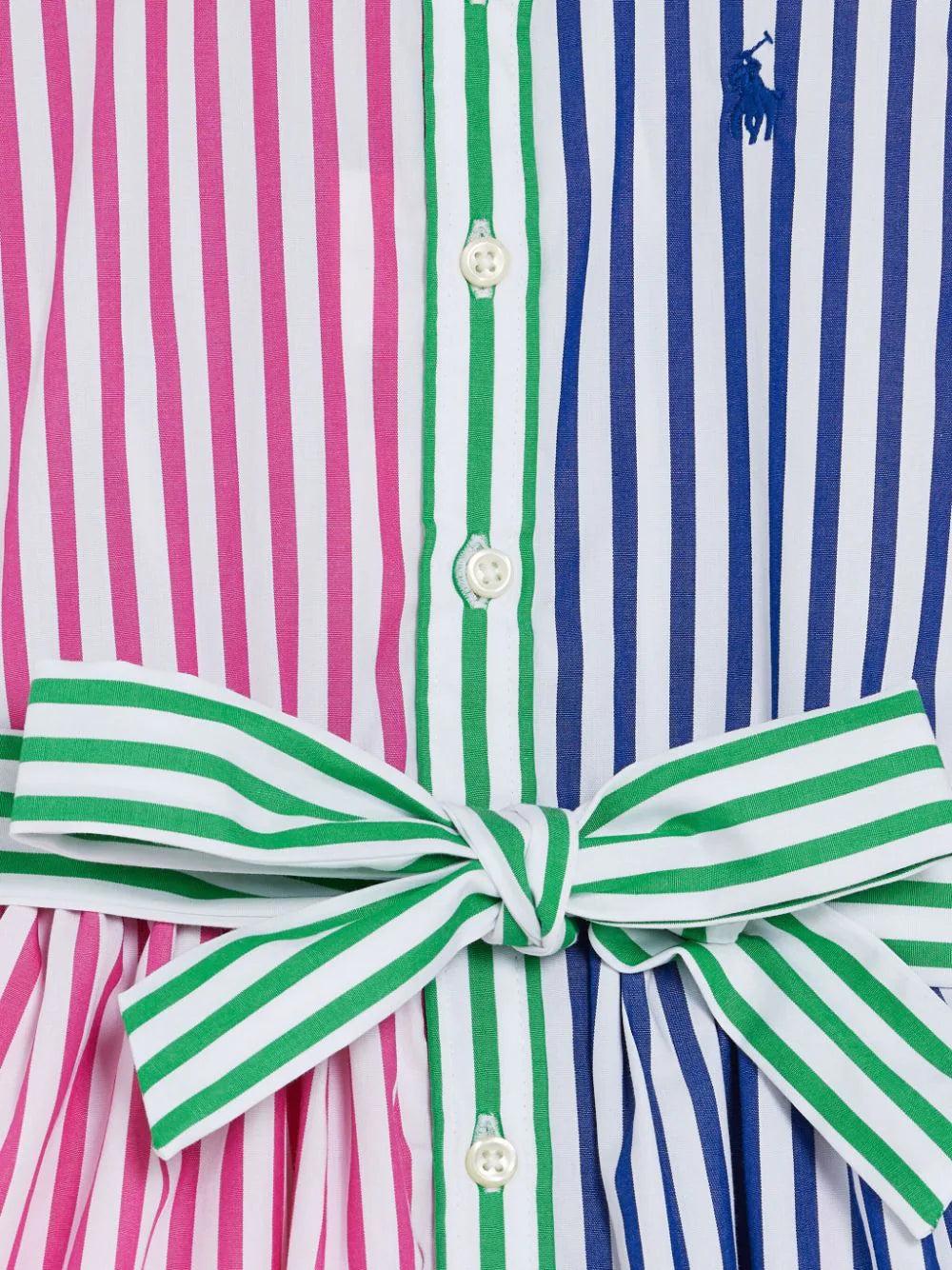 Ralph Lauren Kids Striped cotton poplin fun shirtdress In Saldo