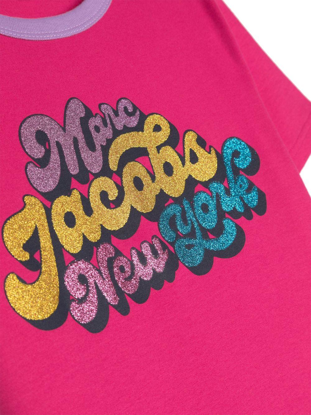 Marc Jacobs Kids Glitter logo-print t-shirt Comprare a buon mercato