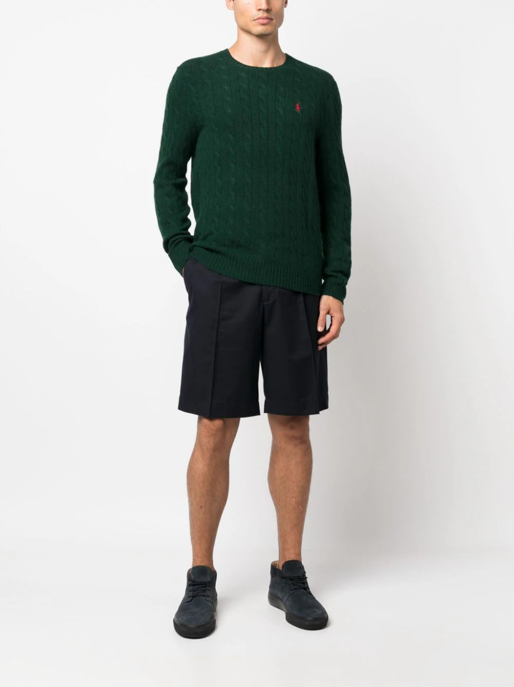 POLO RALPH LAUREN Cable wool and cashmere sweater Smaltimento dello stoccaggio