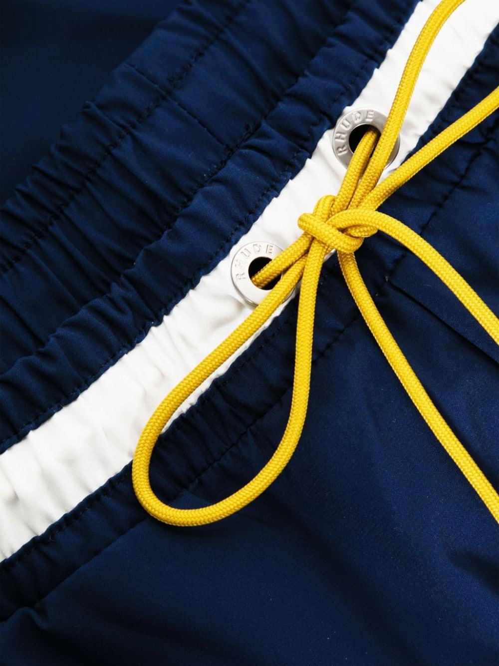 Rhude Basket logo swim shorts Lightning offer