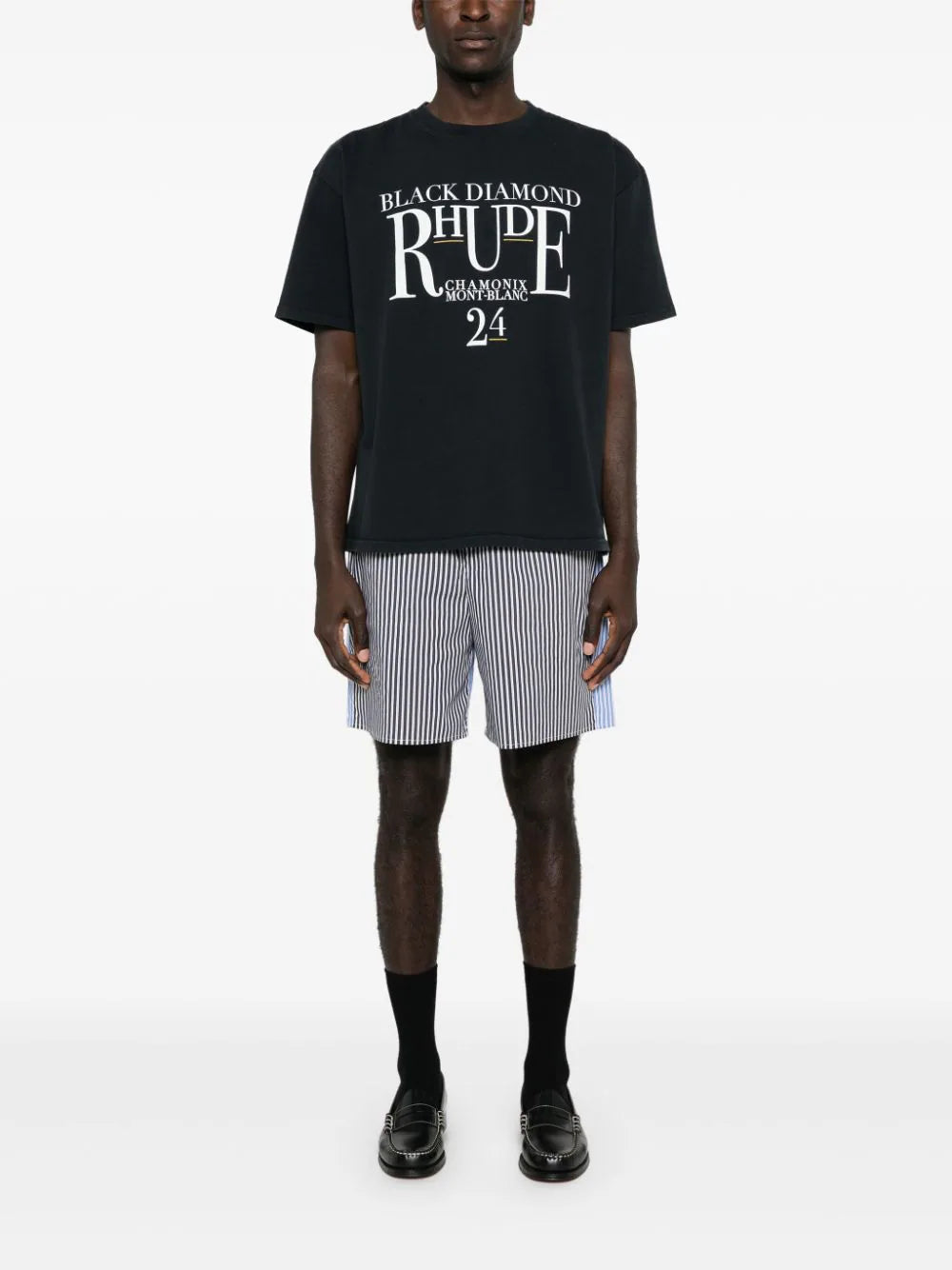 Rhude T-shirt black diamond Liquidazione