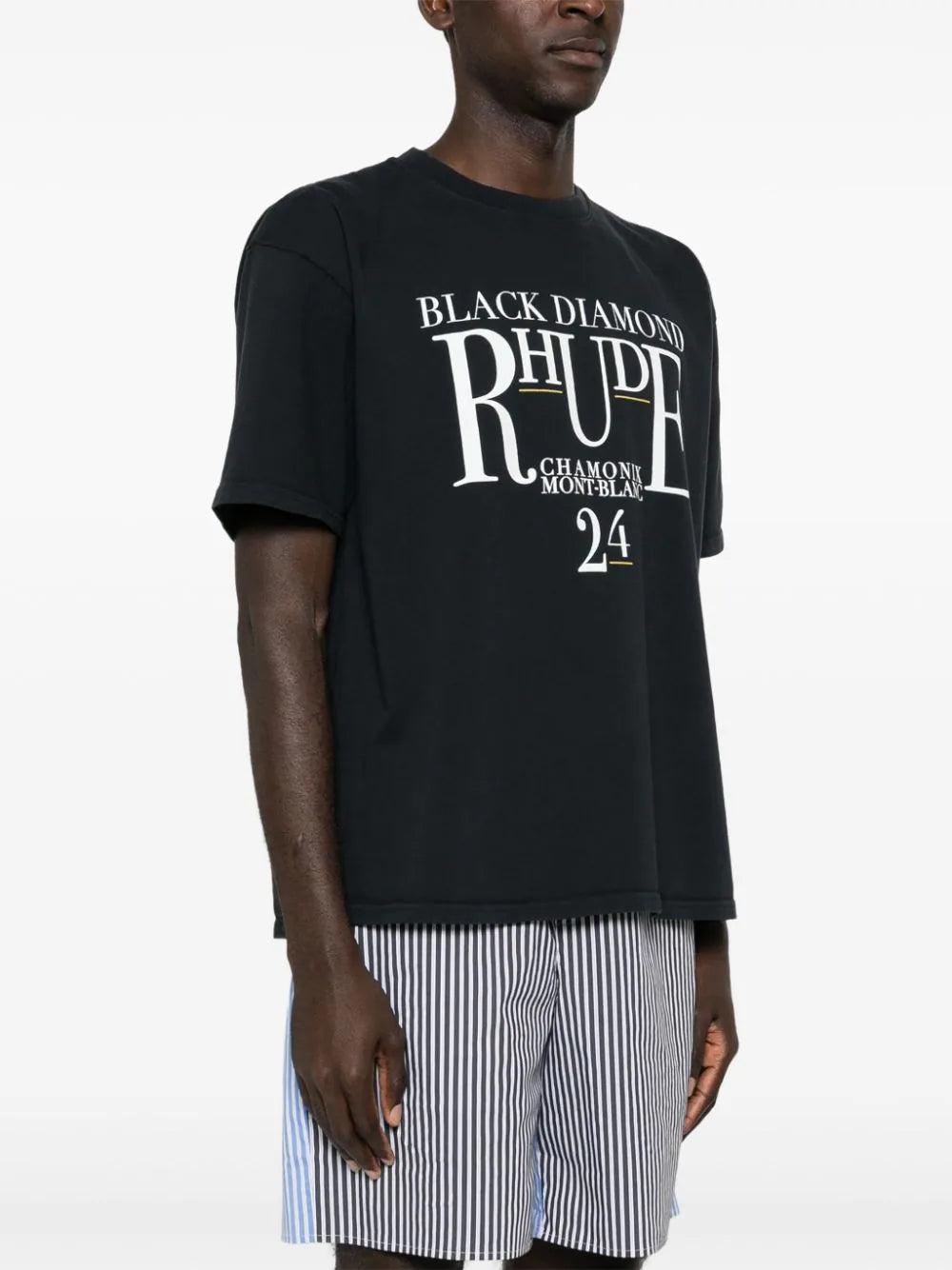 Rhude T-shirt black diamond Liquidazione