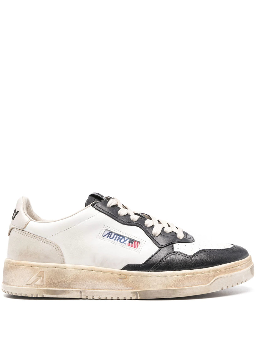 AUTRY Super vintage low leather sneakers Offerte speciali