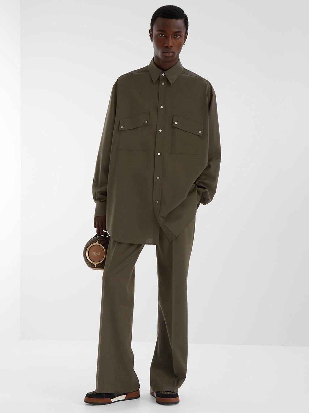 FENDI Wool overshirt Flash Sale