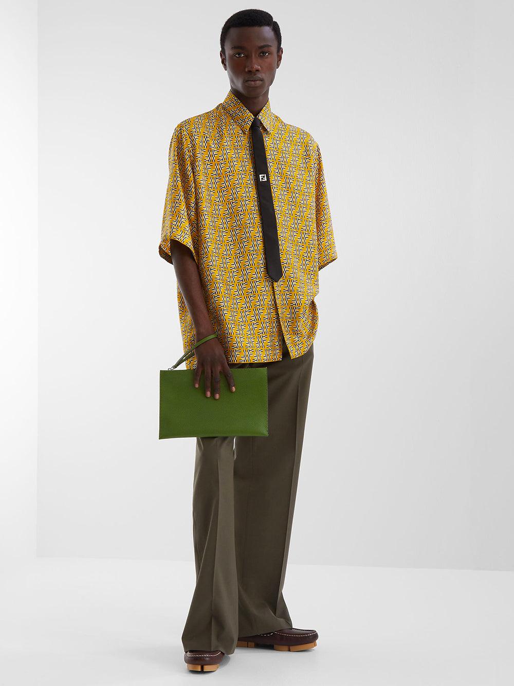 FENDI Ff labyrinth silk shirt Fornitura limitata