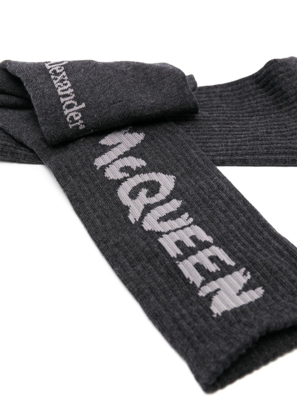 Alexander McQueen Mcqueen graffiti socks Offerta temporanea