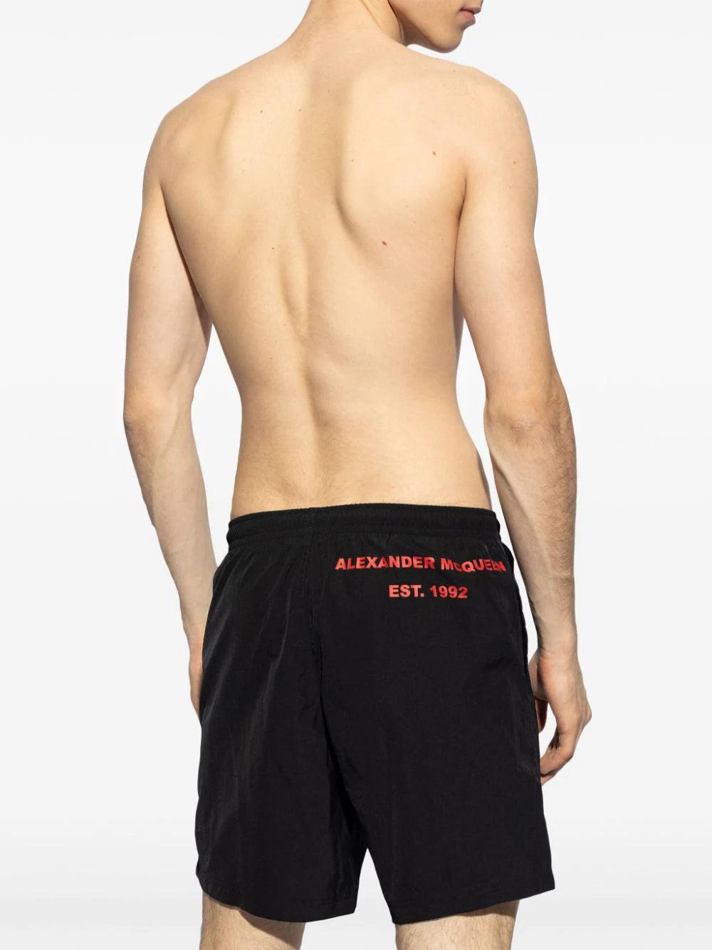 Alexander McQueen Graffiti swim short Offerte esclusive