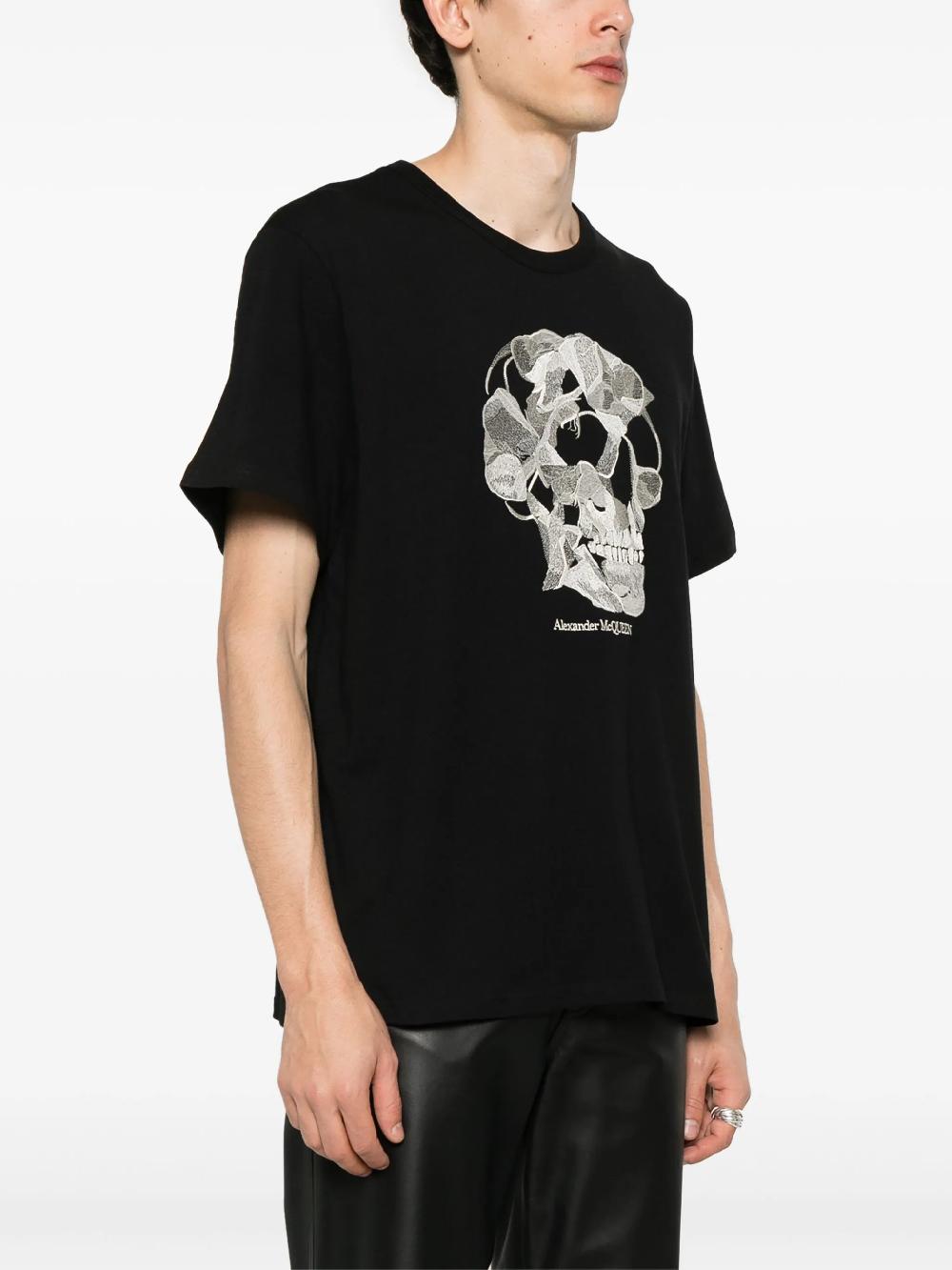 Alexander McQueen Pressed flower skull t-shirt Comprane uno, ottenene uno gratis