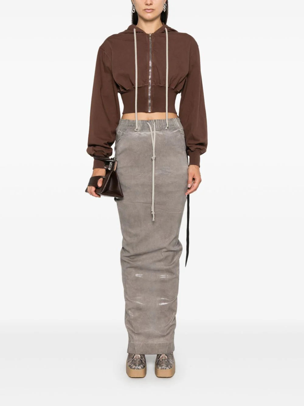 Rick Owens DRKSHDW Pull on pillar skirt Esporta salva