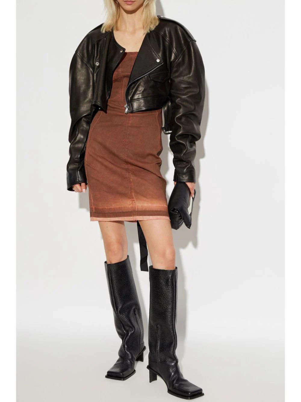 Rick Owens DRKSHDW Splintered denim bustier dress Promozione Limitata